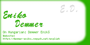 eniko demmer business card